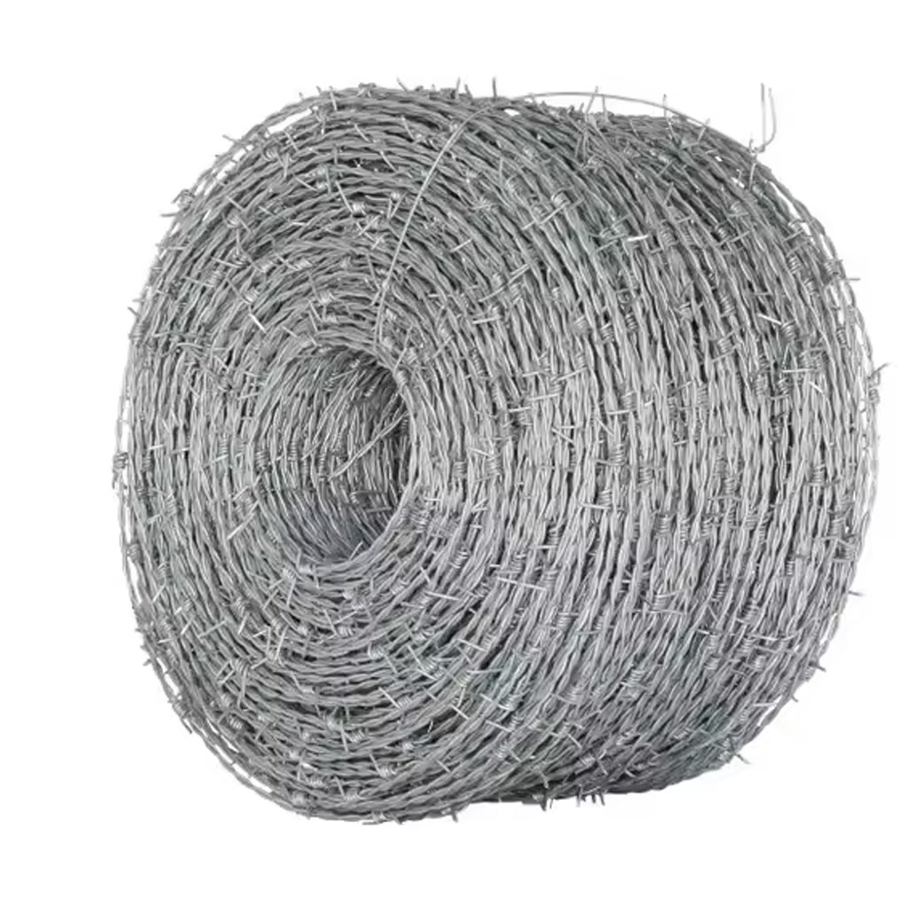 Barbed Wire for Fencing Wire 2 MM Thickness 14 Gauge Alloy Steel Wire with Hook Approx. Length 300 Meters (1000 FEET Length)