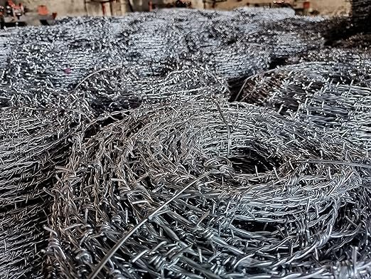 Barbed Wire for Fencing in 1500 FEET Lenght for Fence, Poles, Trees, Antennae, Wire with Hooks(Kanta Taar) IN 13 GAUGE