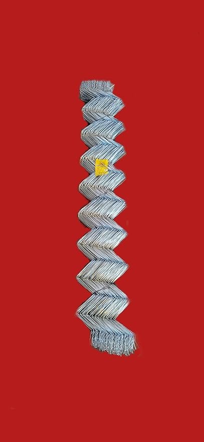 Fencing Chain Link Net For Fencing Mesh D Fence Wire Height 5 Ft Bundle Length: 50 Ft Diameter:2.6 Mm Size 4X4 Inches Ideal For Fencing (12 Gauge Wire) - Back View